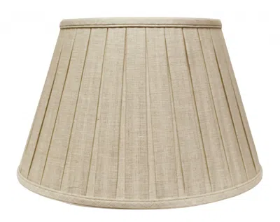 Hivvago Cream Linen Pleated Empire Lamp Shade In White