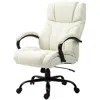 Hivvago Cream White Big/tall Adjustable Height Office Chair - 500 Lbs. Weight Capacity In Neutral