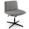 Hivvago Criss Cross Legged Chair No Wheels 120â° Rocking Adjustable Height-gray