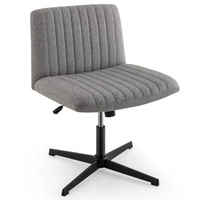 Hivvago Criss Cross Legged Chair No Wheels 120â° Rocking Adjustable Height-gray