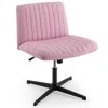 Hivvago Criss Cross Legged Chair No Wheels 120â° Rocking Adjustable Height-pink