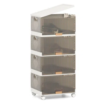 Hivvago Cube Stackable Storage Bins With Detachable Wheels