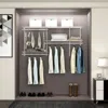 Hivvago Custom Closet Organizer Kit 3 To 5 Feet Wall-mounted Closet System With Hang Rod-white