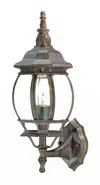 Hivvago Dark Brown Glass Globe Wall Light In Gray