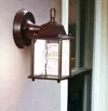 Hivvago Dark Brown Hanging Waterfall Glass Lantern Wall Light In Brown