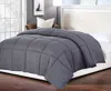 Hivvago Dark Gray Queen Polyester Thread Count Down Alternative Comforter In Gray