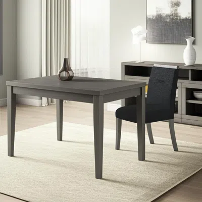 Hivvago Dark Gray Upholstered Fabric With Faux Crystal Bling Dining Side Chair