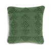 Hivvago Dco Throw Pillow Set Of 4, Indoor Outdoor, Woven Geometric Design, Green