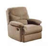 Hivvago Deby 35 Inch Modern Motion Recliner Chair, Soft Microfiber Seat, Brown In Brown