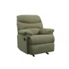 Hivvago Deby 35 Inch Modern Recliner, Foam Cushioned Seat, Microfiber, Sage Green In Green