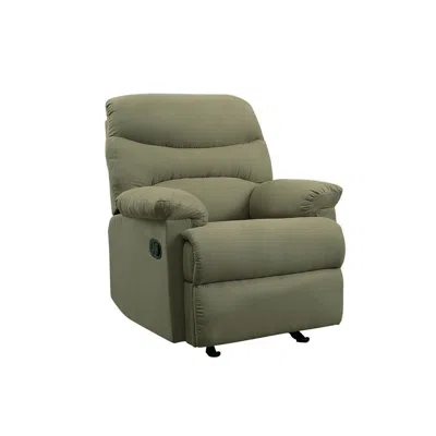 Hivvago Deby 35 Inch Modern Recliner, Foam Cushioned Seat, Microfiber, Sage Green