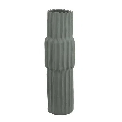 Hivvago Decorative Accent Vase, Sleek Cactus Design, 24 Inch Green Ceramic