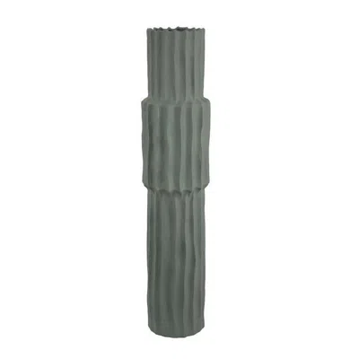 Hivvago Decorative Accent Vase, Sleek Cactus Design, 30 Inch Green Ceramic