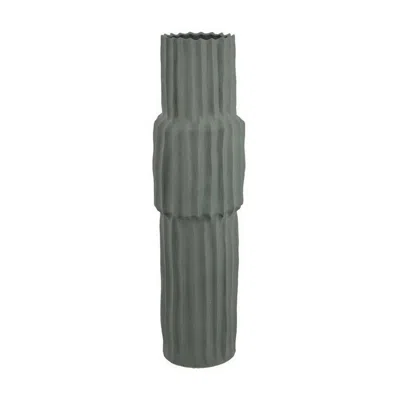Hivvago Decorative Accent Vase, Sleek Cactus Design, 36 Inch Green Ceramic In Gray