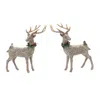 Hivvago Deer W/bird (set Of 2) In Neutral