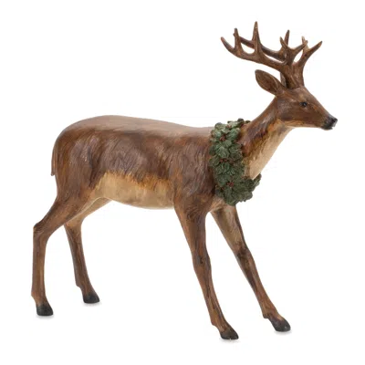Hivvago Deer With Wreath In Multi