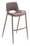 Hivvago Desi Barstool (set Of 2) Brown & Walnut In Brown