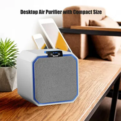 Hivvago Desktop Hepa Air Purifier Home Air Cleaner With 2-in-1 Composite Hepa Filter In White