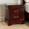 Hivvago Deyr Nightstand, 2 Drawers, Bronze, Louis Philippe Molding Brown In Brown