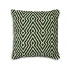 Hivvago Digy 19 Inch Accent Pillow Set Of 4, Handwoven Key Pattern, Black White In Green