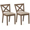 Hivvago Dining Chair Set Of 2 Modern Kitchen Chair With Upholstered Seat