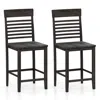 Hivvago Dining Chair Set Of 2 With Footrests And Solid Wood Frame