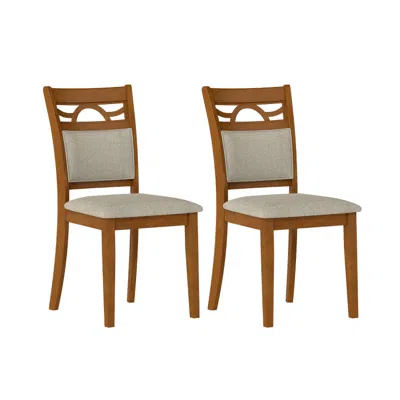 Hivvago Dining Chairs Set Of 2 Dining Room Chairs With Rubber Wood Frame
