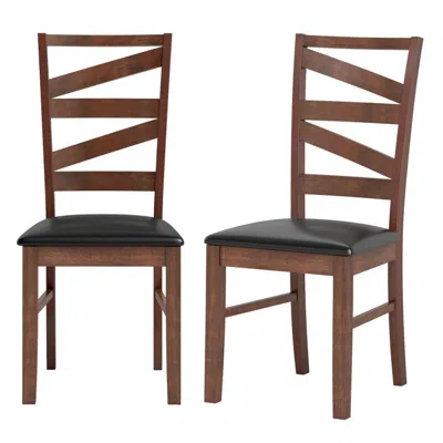Hivvago Dining Chairs Set Of 2 Kitchen Side Chairs With Rubber Wood Legs