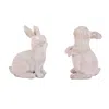 Hivvago Distressed Mini Bunny Figurine (set Of 12) In Neutral