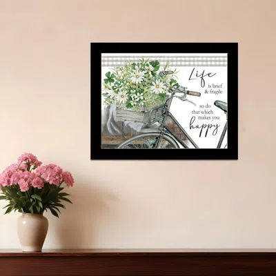 Hivvago Do That Which Makes You Happy Black Framed Print Wall Art