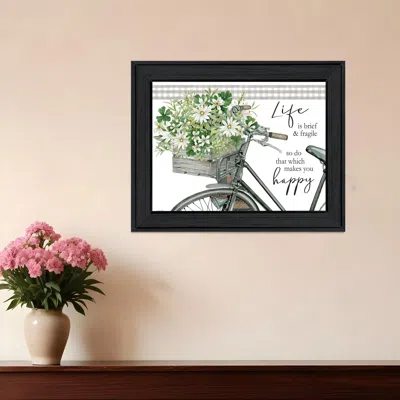 Hivvago Do That Which Makes You Happy Black Framed Print Wall Art