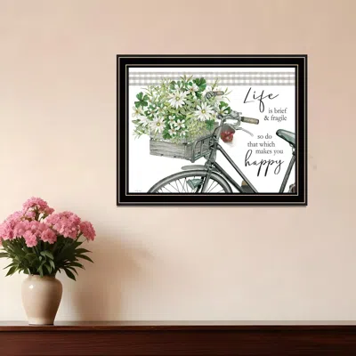 Hivvago Do That Which Makes You Happy Black Framed Print Wall Art In Multi
