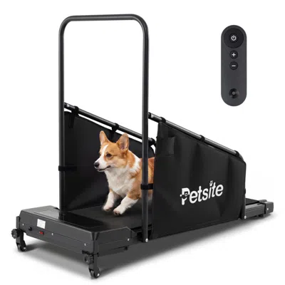 Hivvago Dog Treadmill With Remote Control And Lcd Display For Small Medium Dogs In Black
