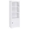 Hivvago Donna Media Tower Pier Cabinet, Adjustable Shelves, White Wood 71 Inch In White