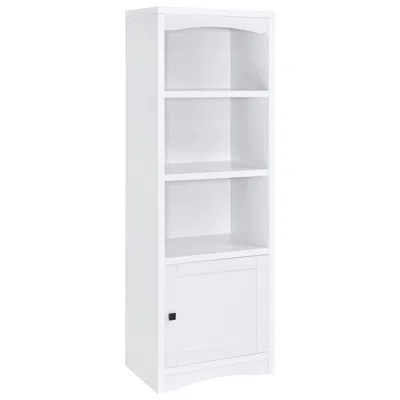 Hivvago Donna Media Tower Pier Cabinet, Adjustable Shelves, White Wood 71 Inch