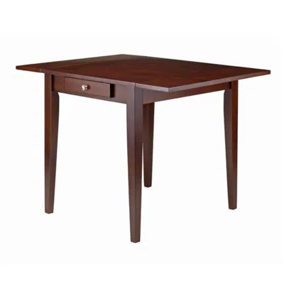 Hivvago Double Drop Leaf Dining Table Walnut In Brown