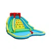 Hivvago Double Side Inflatable Water Slide Park With Climbing Wall For Outdoor Without Blower