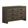 Hivvago Dresser With Black Rectangular Pulls, Gray