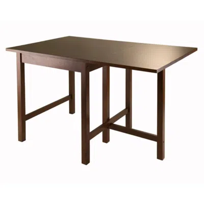 Hivvago Drop Leaf Dining Table Walnut In Brown