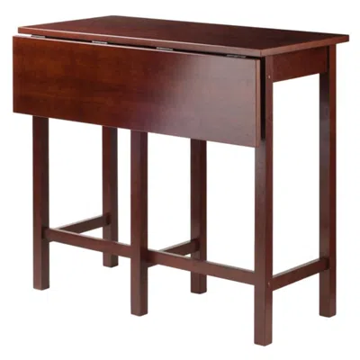 Hivvago Drop Leaf High Table In Brown