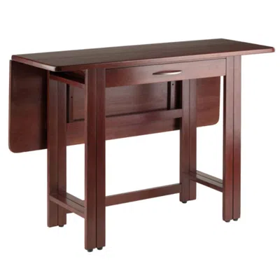 Hivvago Drop Leaf Table Walnut In Brown