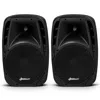 Hivvago Dual 10 Inch 1600w Powered Mic Speaker Speakers With Bluetooth In Black