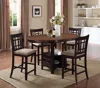Hivvago Dual Tone Counter Height Dining Table With Storage Base, Brown In Brown