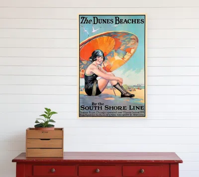 Hivvago Dunes Beaches Vintage Travel Unframed Print Wall Art In Multi