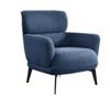 Hivvago Dup 34 Inch Accent Chair, Cushioned Seat, Rounded Track Arms, Muted Blue In Blue