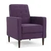 Hivvago Dupe Manual Reclining Chair, Button Tufted Design, Purple Polyester In Purple