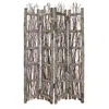Hivvago Earthy Birch And Twig Four Panel Room Divider Screen In Brown