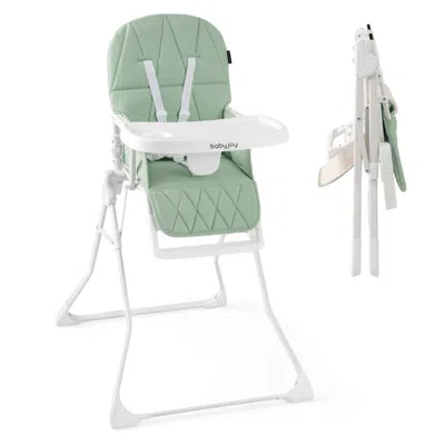 Hivvago Easy Clean Compact Highchair With Removable Adjustable Tray And Pu Seat Cushion