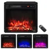 Hivvago Electric Fireplace Insert With Remote Control And Adjustable Flame Colors In Black