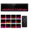 Hivvago Electric Fireplace Recessed And Wall Mounted For 2 X 6 Ft Stud